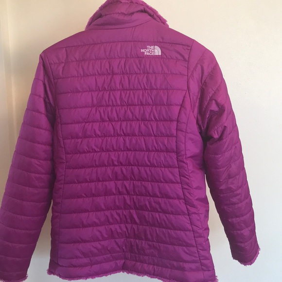 Girls north face reversible moss bud swirl jacket - Picture 2 of 4